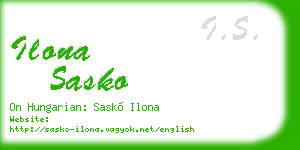 ilona sasko business card